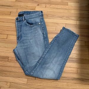 Saint Laurent straight leg raw edge denim